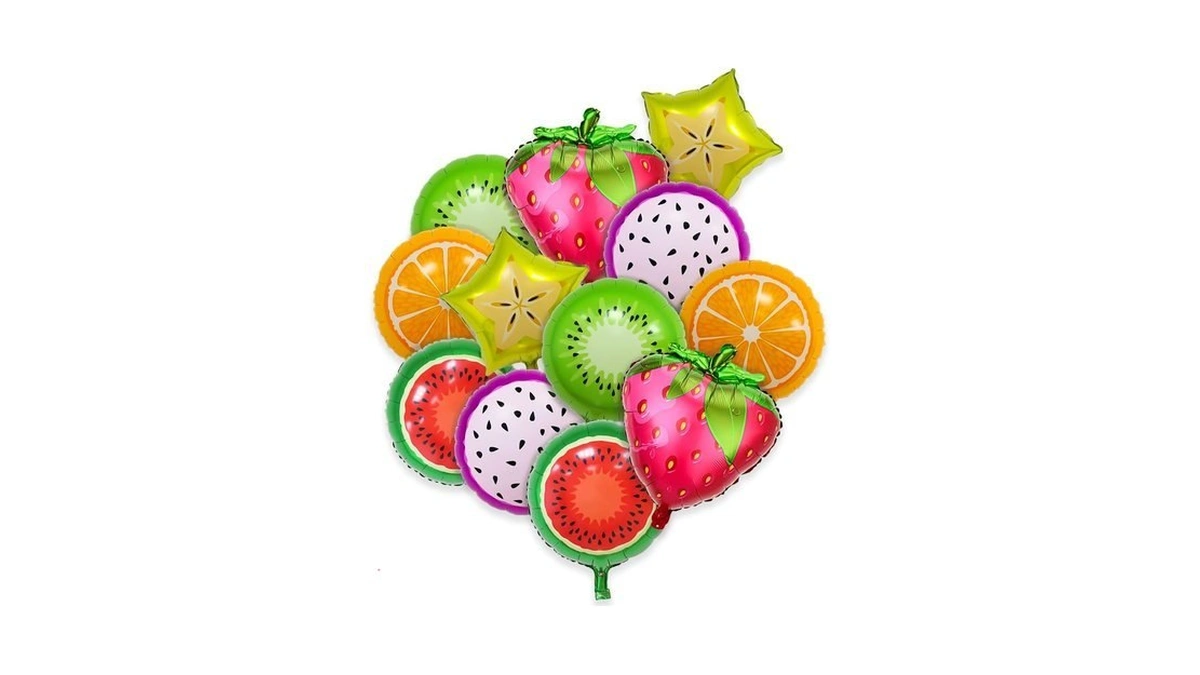 Govaode Fruit Balloon Set,assorted Fruit Shaped Aluminum Helium Balloons