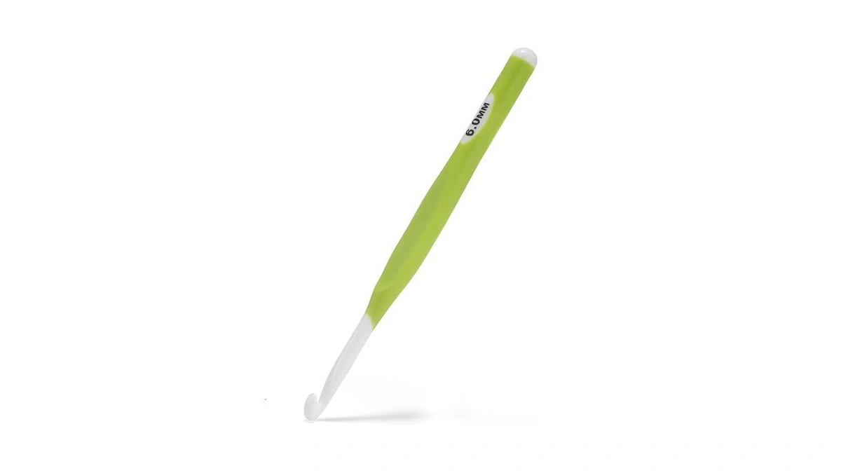 6mm Large Crochet Hook, Extra-long Rubber Handle Crochet Hooks