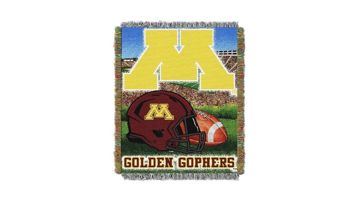 Northwest Ncaa Minnesota Golden Gophers Woven Tapestry Throw Blanket, 48"
