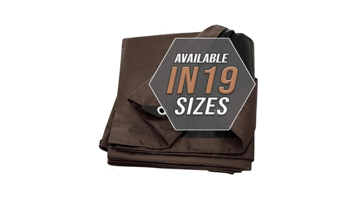 Tarp Cover Brown/black 2-pack Heavy Duty 20 Mill Thick Material,
