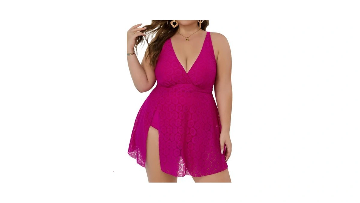 Cocopear Tankinis Plus Size Swimsuit For Women Mesh Tankini Tops