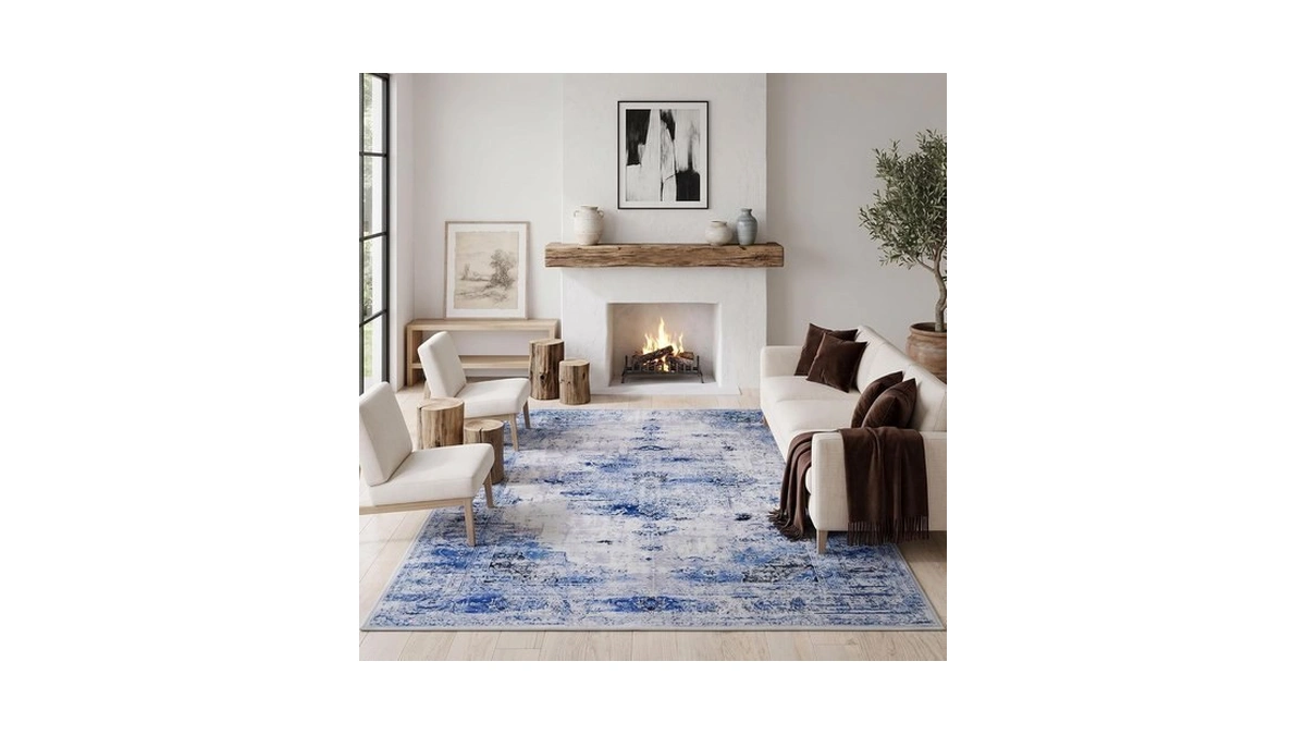 Jxgzyy 5x7 Area Rug For Living Room, Machine Washable Abstract