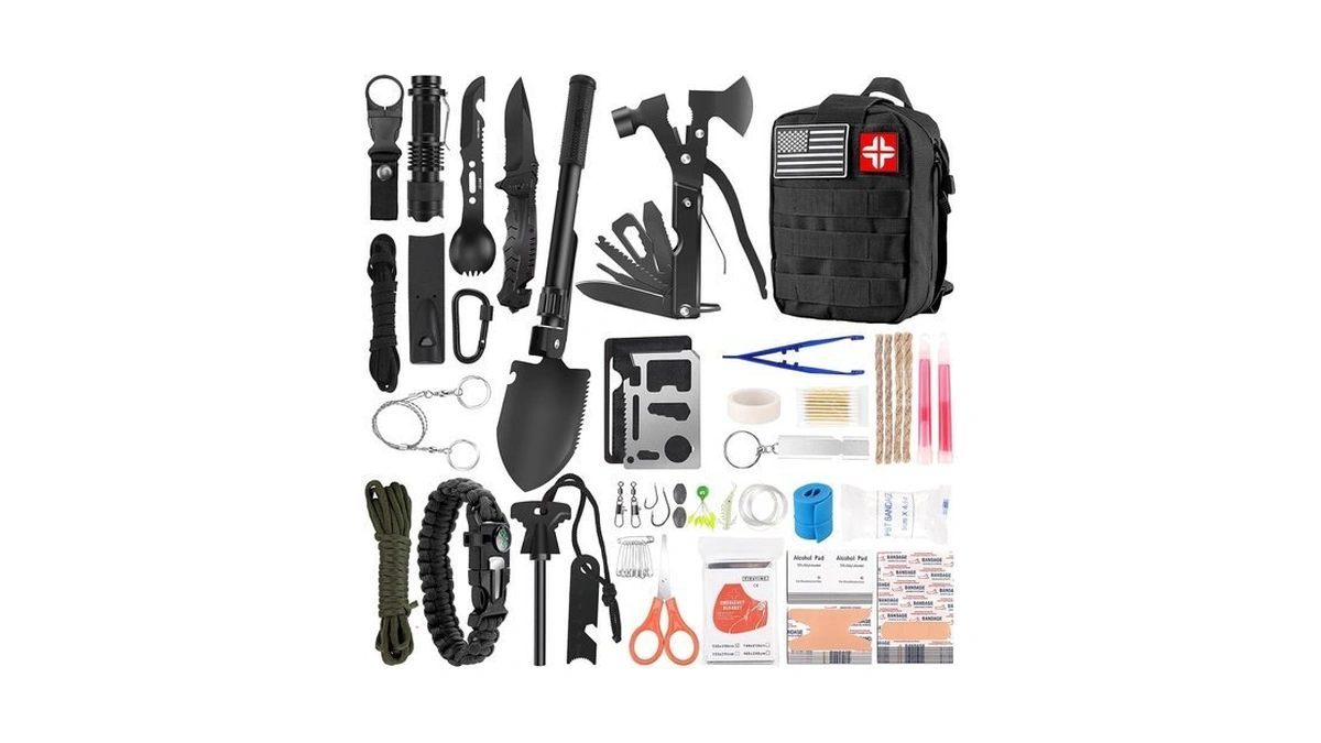 Luxmom Survival Kit And First Aid Kit, 142pcs Professional Survival