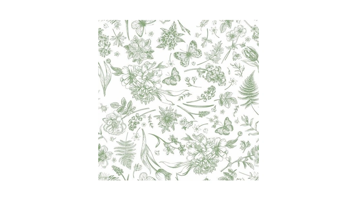 Fiula Peel And Stick Wallpaper For Bedroom Sage Green Botanical