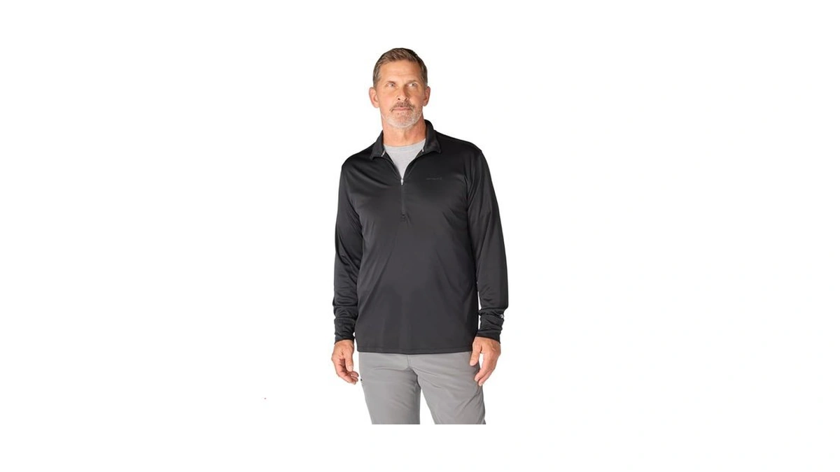Carhartt Men's Force Sun Defender™ Relaxed 1/2-zip, Black, Large Tall
