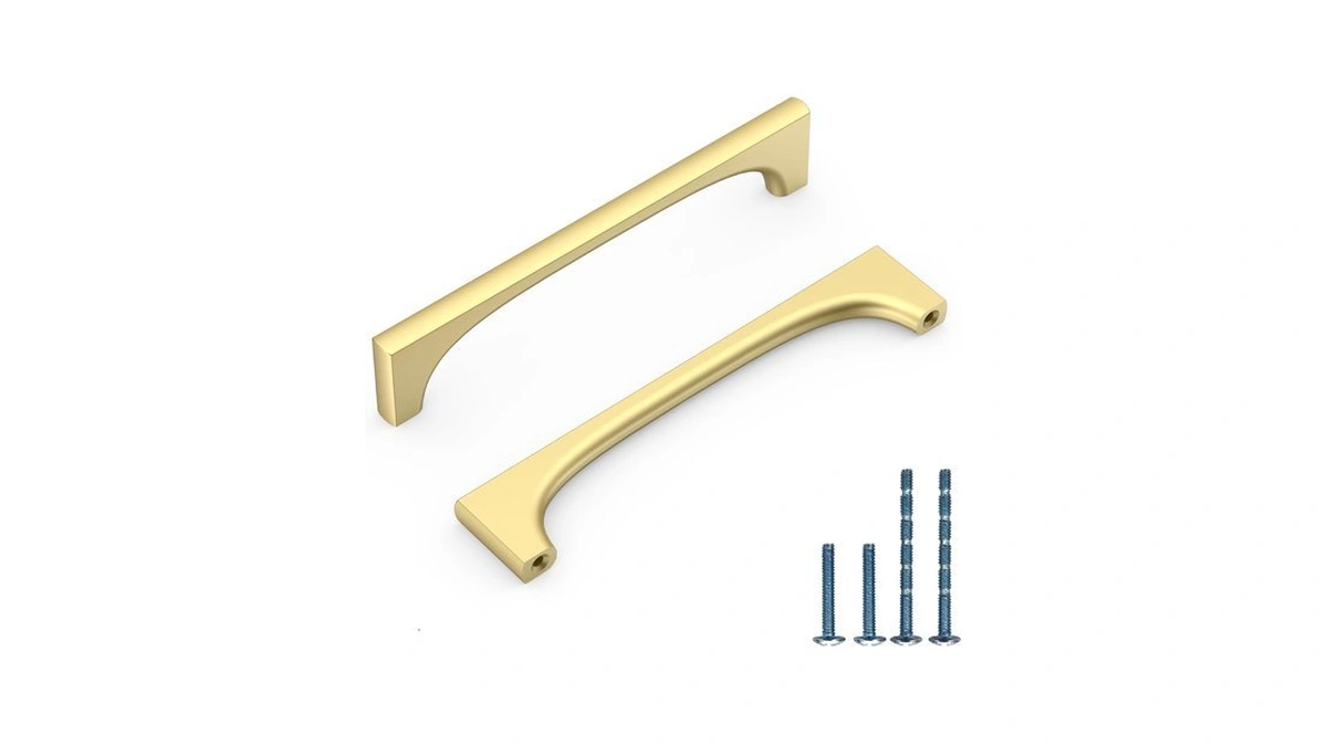 Knoklock 10 Pack Brushed Gold Cabinet Pulls 5 Inch(128mm) Gold