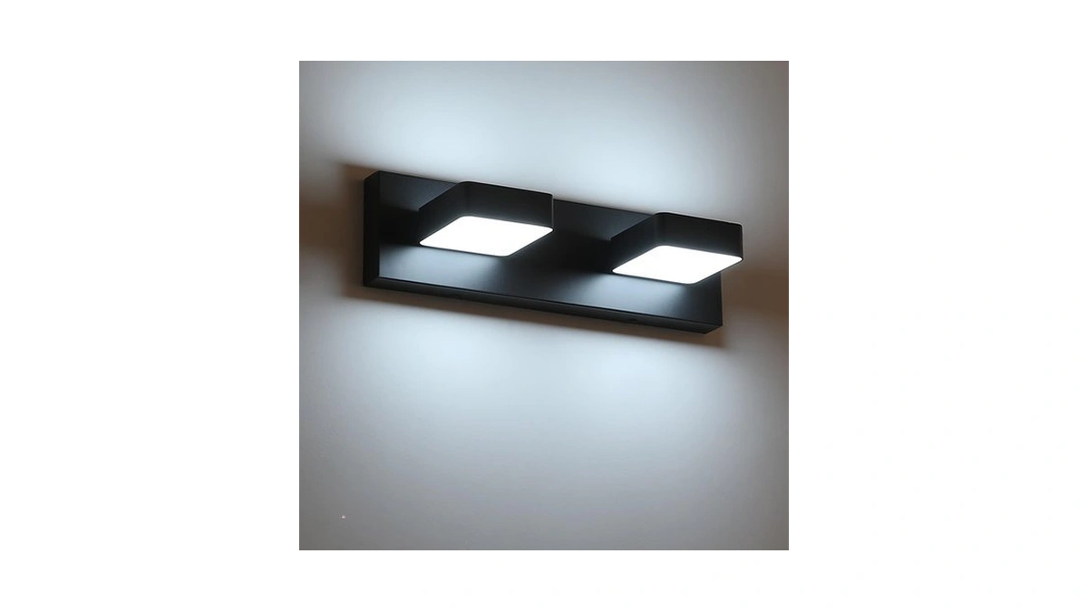 Liilokte 2-light Led Modern Bathroom Vanity Light Fixtures (15.5-inch, Cool