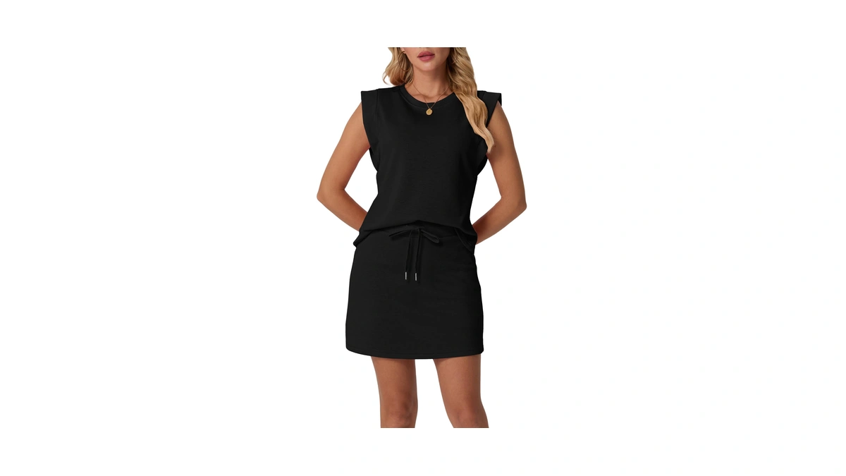 Grecerelle Summer 2 Piece Sets For Women Casual Cap Sleeve