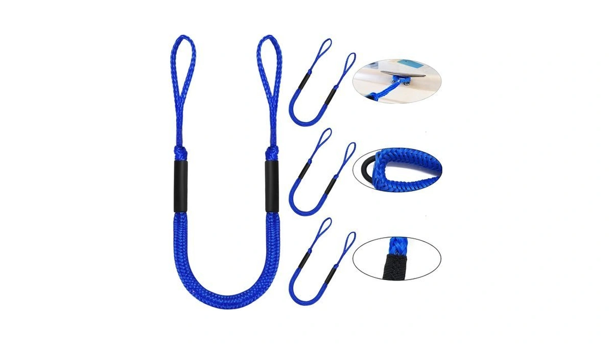 4 Pack Boat Bungee Dock Lines, 4-5.5ft Pwc Dock Line