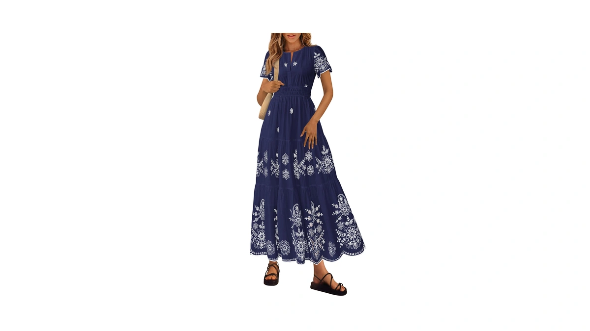Prettygarden Womens Summer Dresses Floral Maxi Boho Spring Long Dress