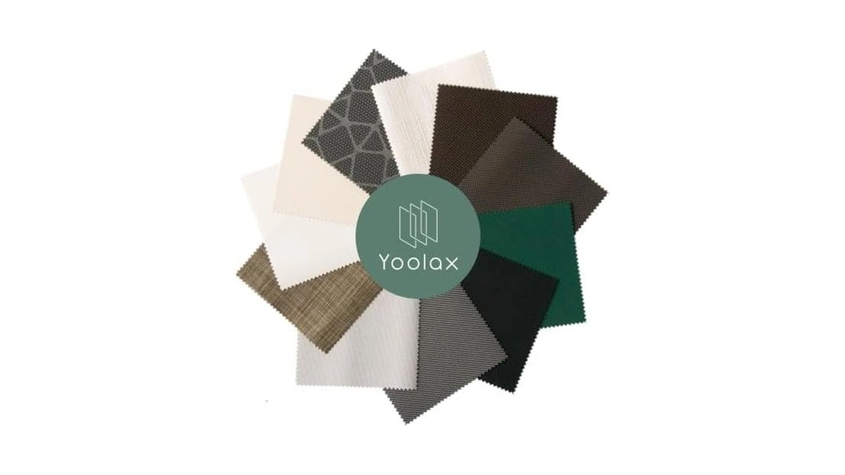 Yoolax Motorized Outdoor Shades For Patio, Multicolor Fabric Samples