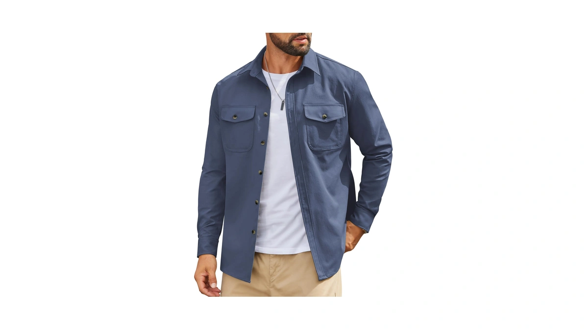 Coofand Work Shirts For Men Casual Button Down Long Sleeve