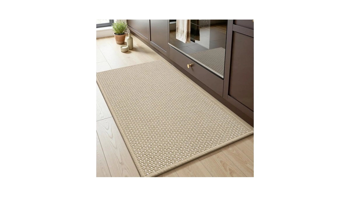 Montvoo Kitchen Rugs Non Slip Washable, Absorbent Braided Kitchen Mats