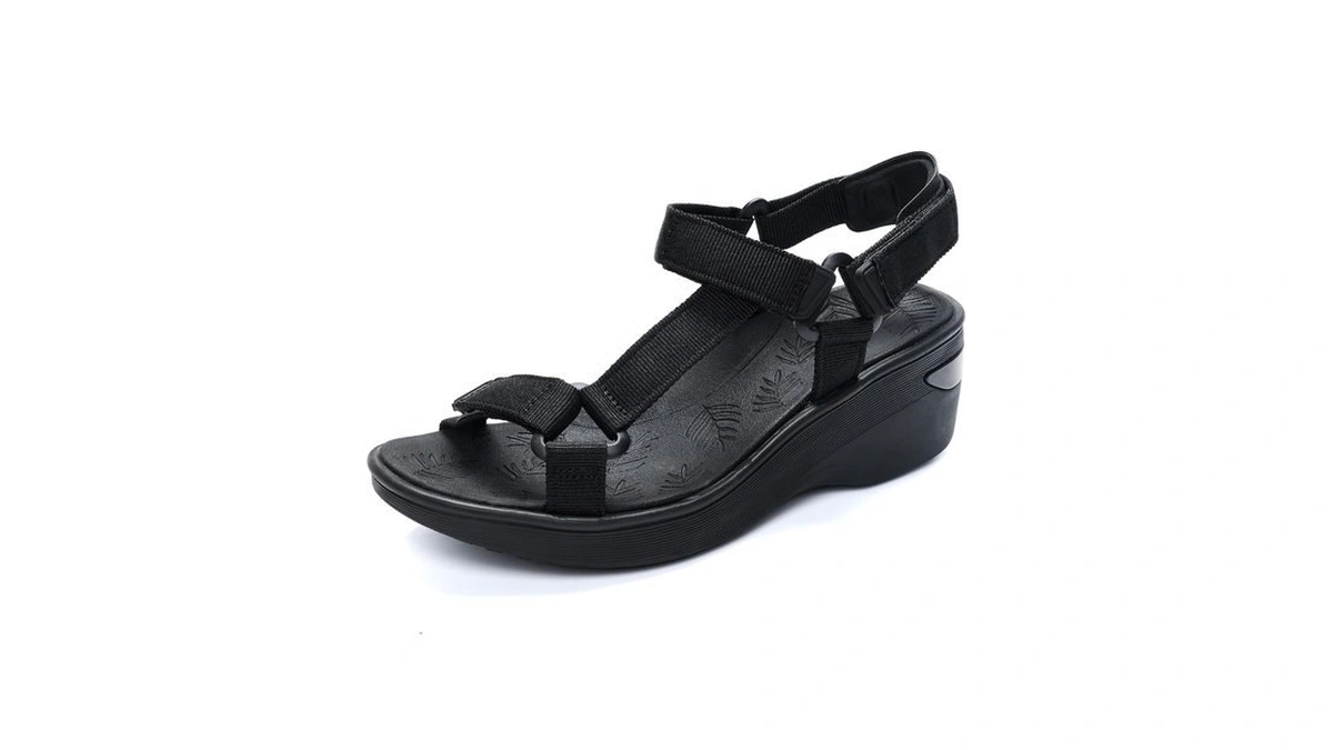 Bemiro Women's Wedge Sandals Comfortable Adjustable Webbing Platform Walking Shoes