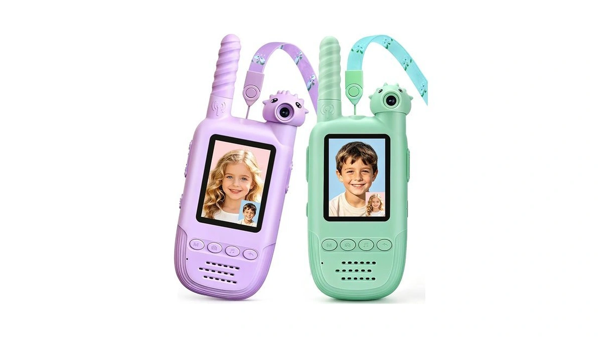 Kids Video Walkie Talkies 2 Pack, Rechargeable Walkie Talkies With