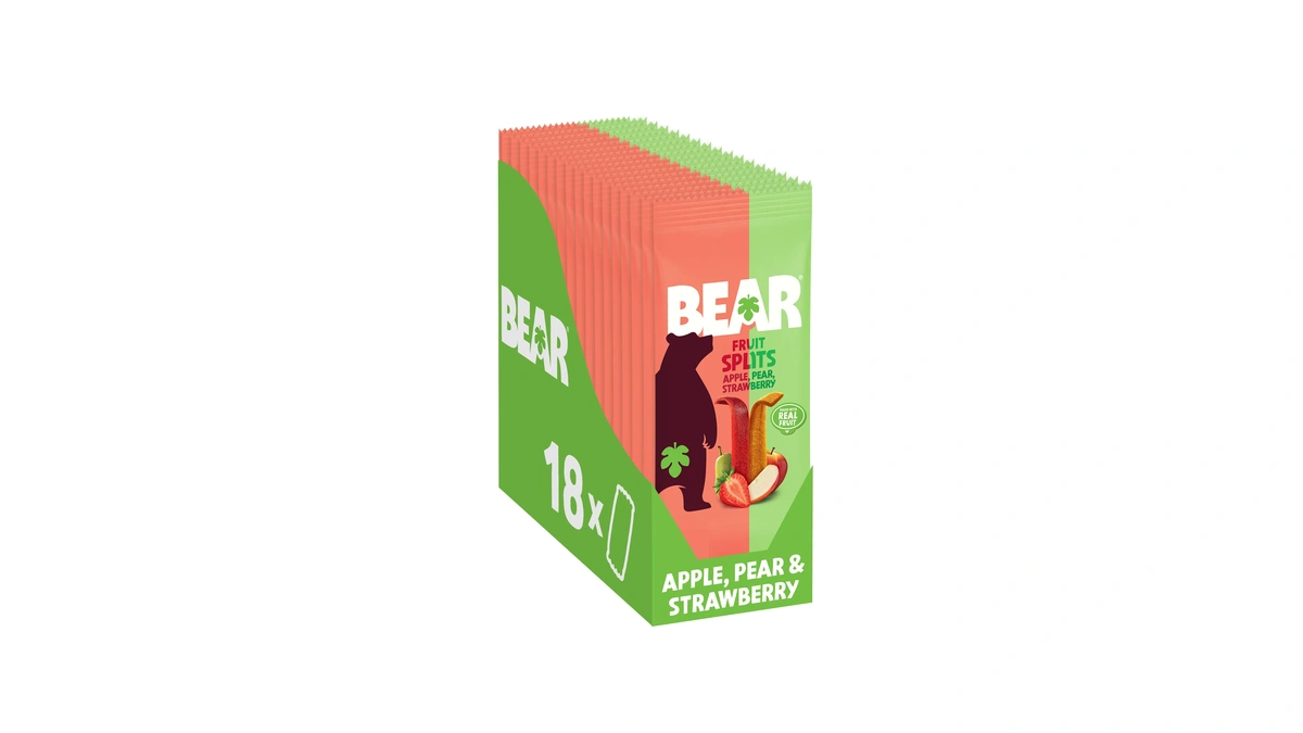 Bear Real Fruit Snack Splits - Gluten Free, Vegan, And