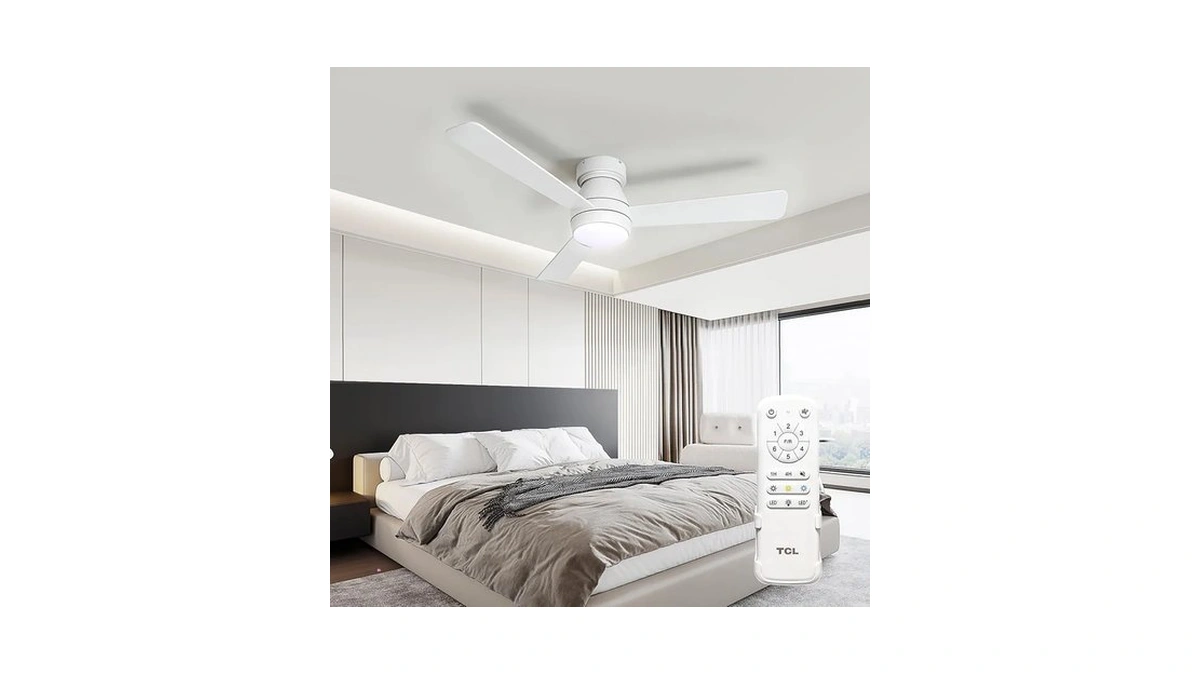 Tcl 42 Inch Low Profile Ceiling Fan With Light &