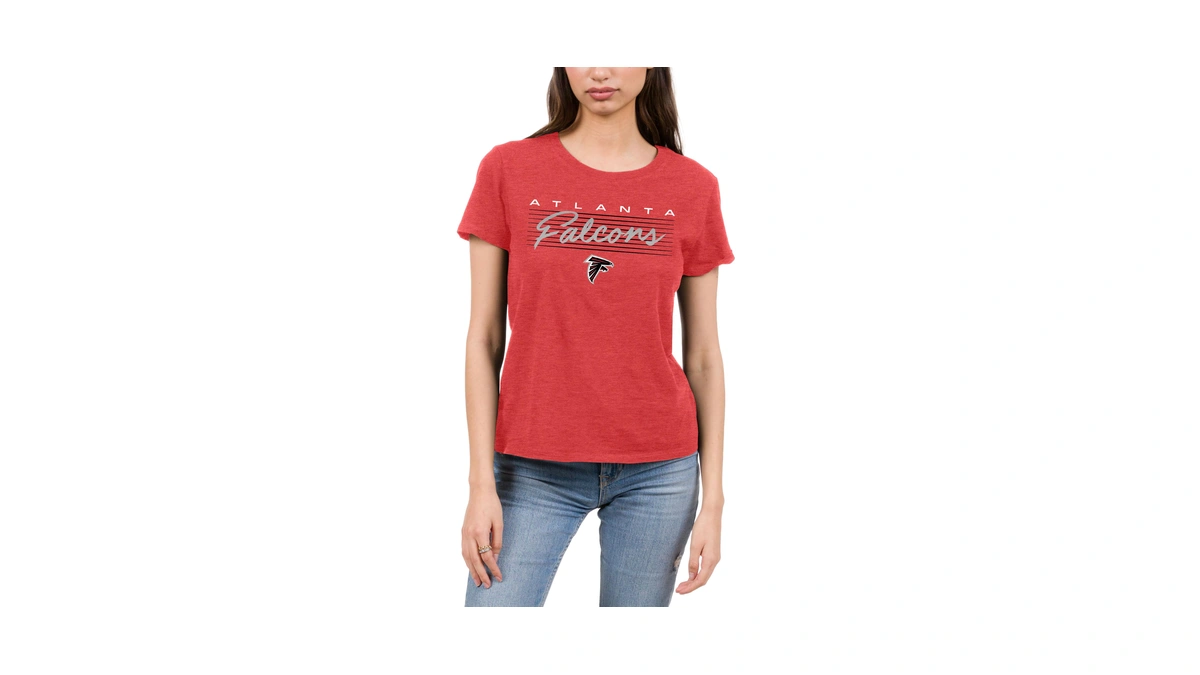 Junk Food Nfl - Atlanta Falcons Retro Script Lines Women's