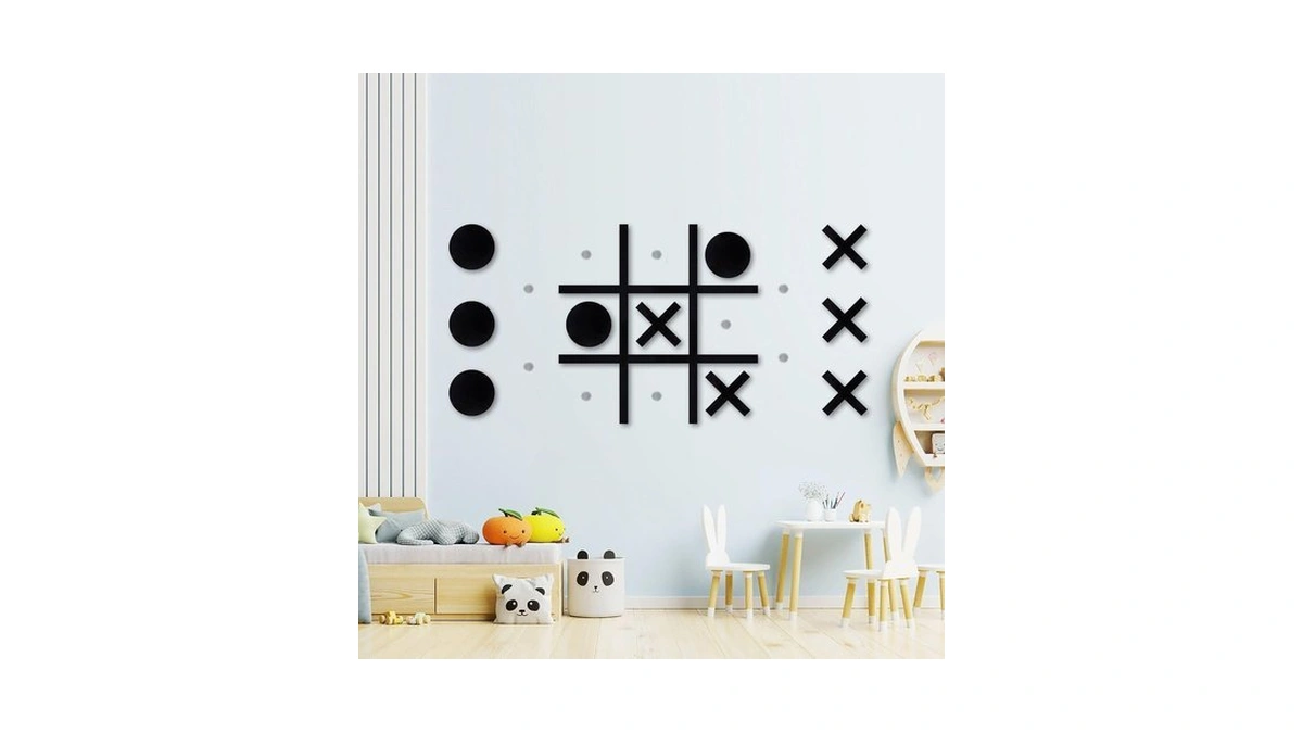 Magnetic Tic Tac Toe Wall-mount Game,game Room Decor,boys Room Decor