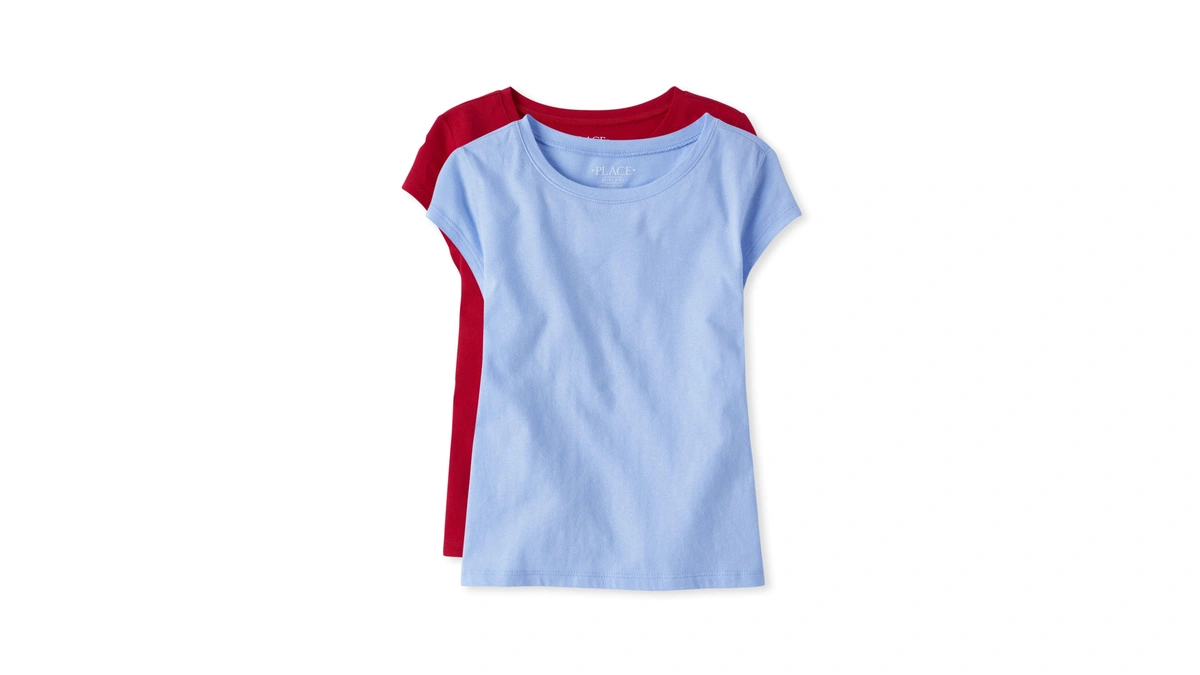 The Children's Place Girls Basic Short Sleeve Layering Tees Red/daybreak