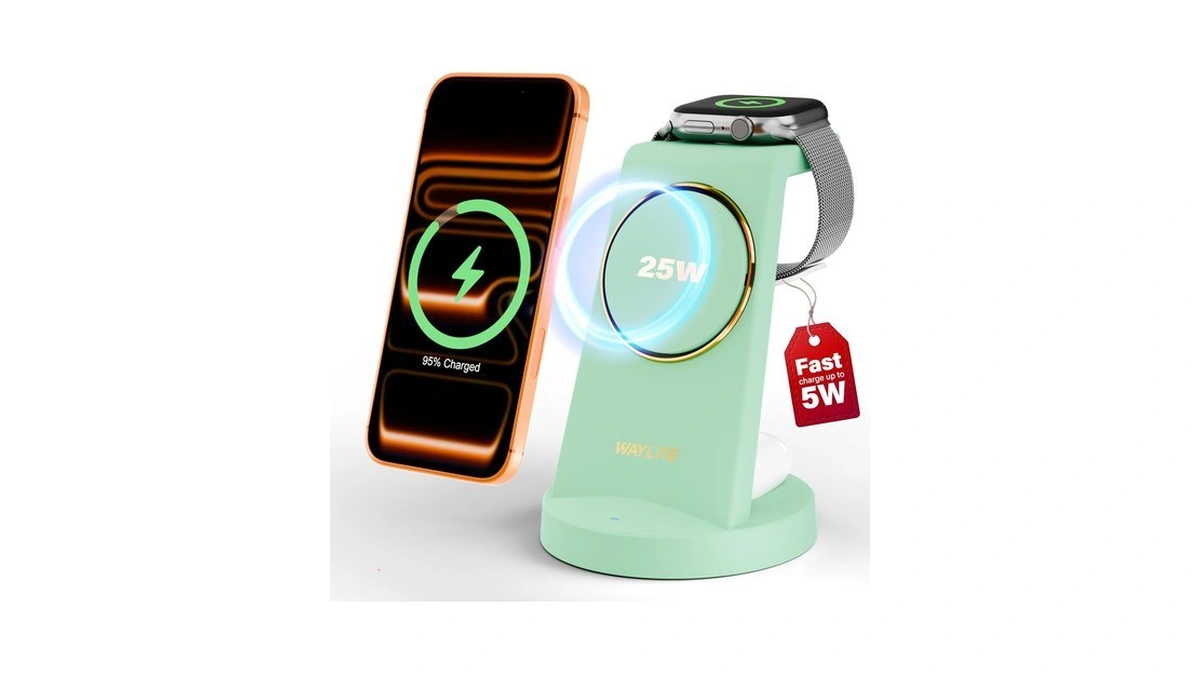 3 In 1 Fast Charging Station For Iphone, 25w Wireless