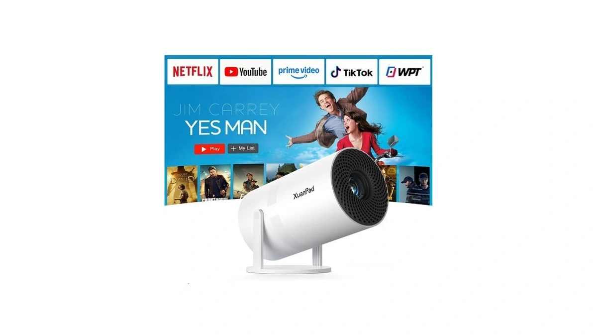 【li White Projector & Built-in Apps】xuanpad Mini Projector With Wi-fi