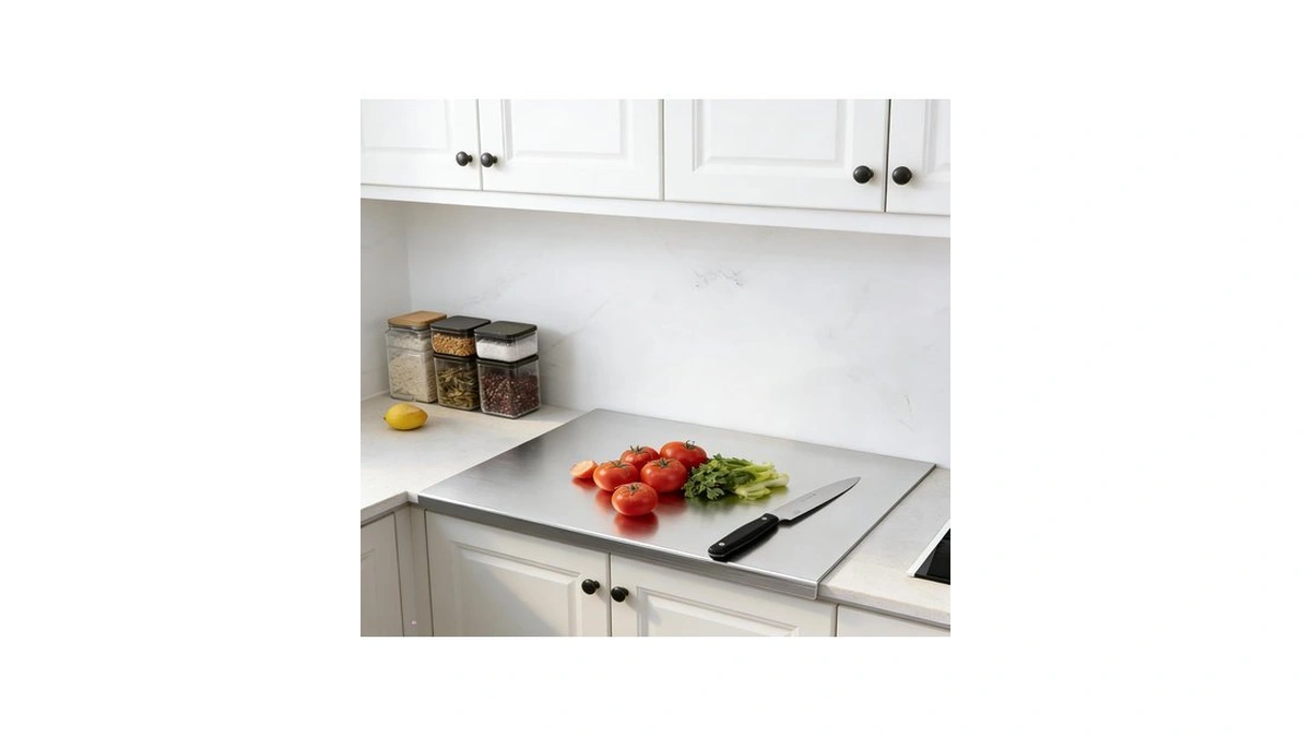 Stainless Steel Cutting Board For Kitchen (30x30cm /11.8"l X 11.8"w),