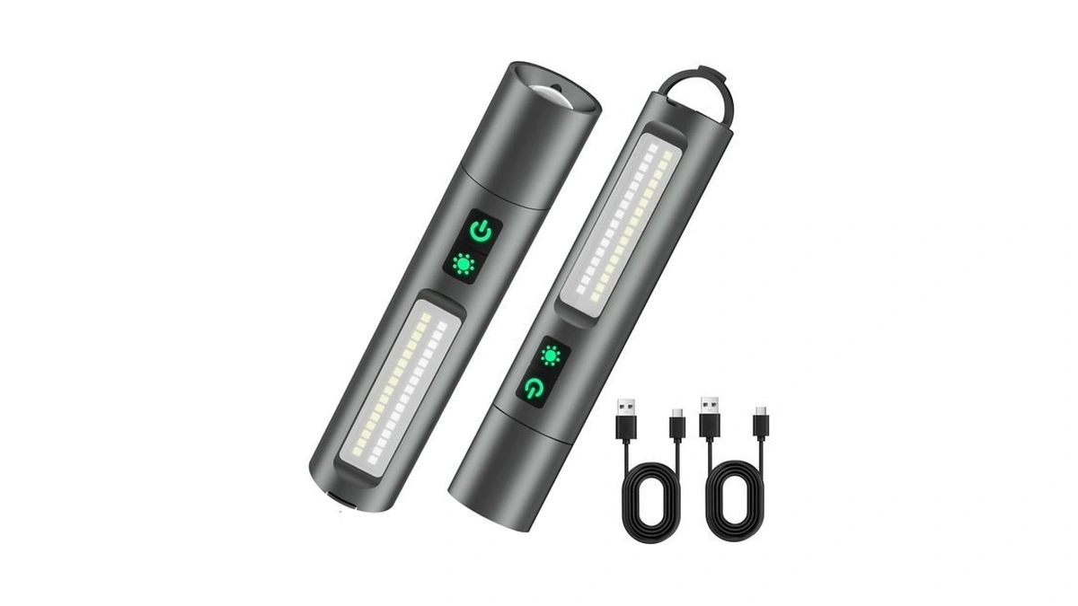 2pcs Magnetic Rechargeable Flashlight, High Lumens Led Flashlight With 7