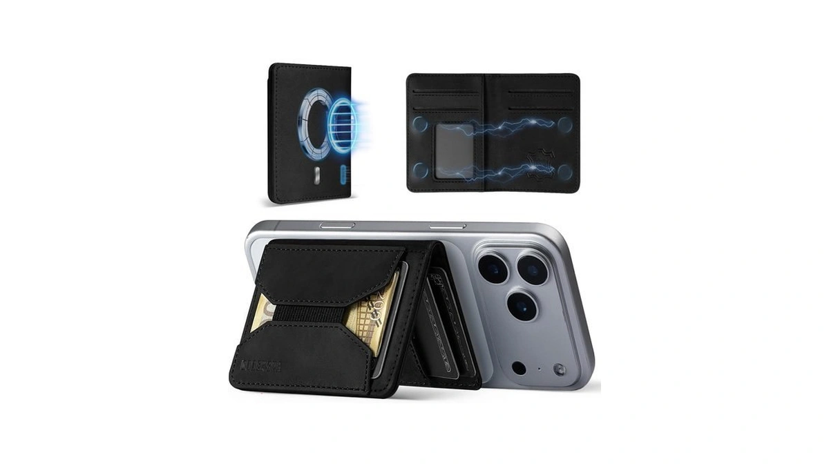Dodensha For Magsafe Wallet Stand Men: Magnetic Minimalist Phone Wallet