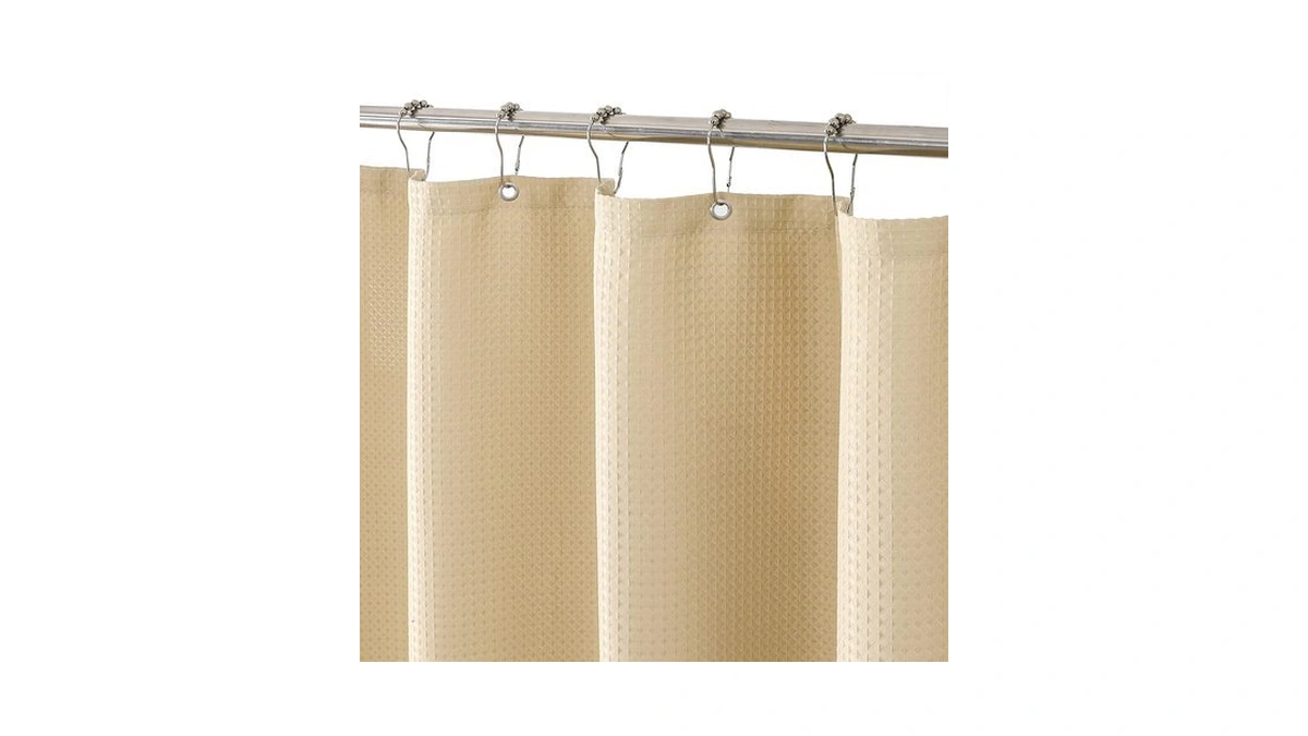 Miss Selectex Waffle Thick Cloth Shower Curtain For Bathroom Premium