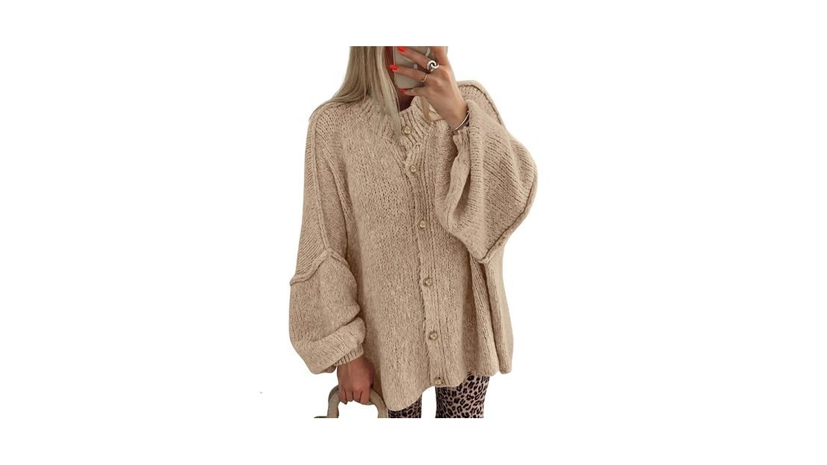 Btfbm Oversized Cardigan Sweaters For Women Casual 2026 Trendy Fall