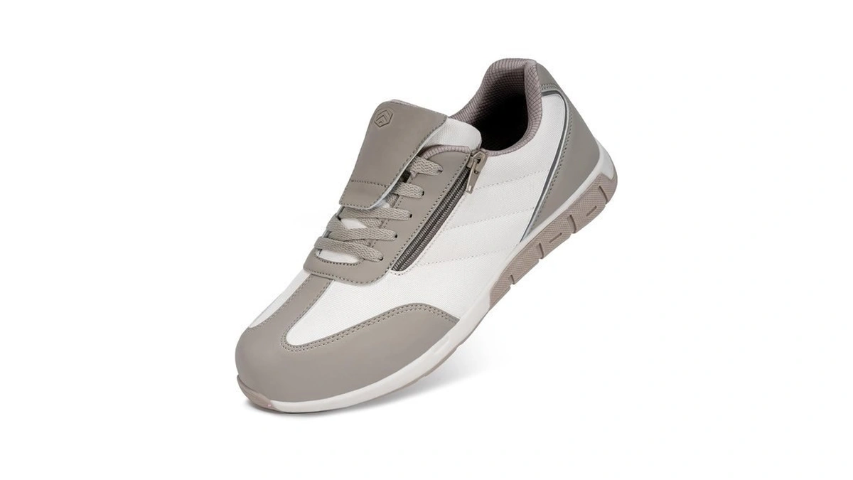 Larnmern Steel Toe Shoes Men Zipper Safety Work Sneakers 51779,