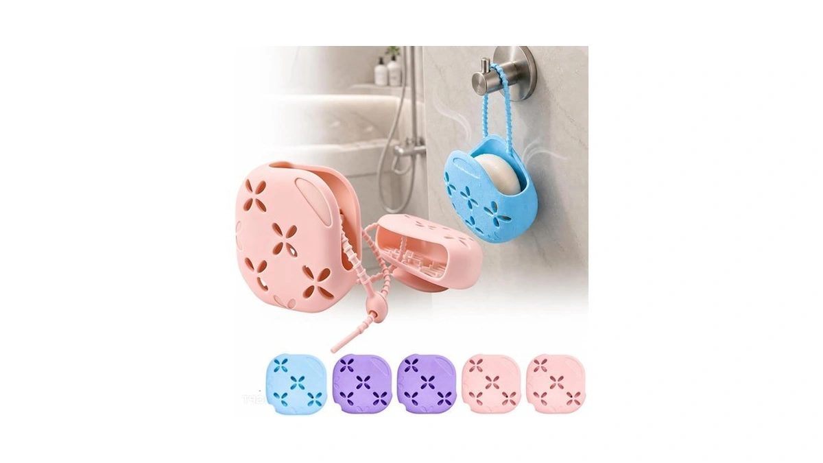 5 Pack Silicone Shower Steamer Trays With Hanging Straps 3