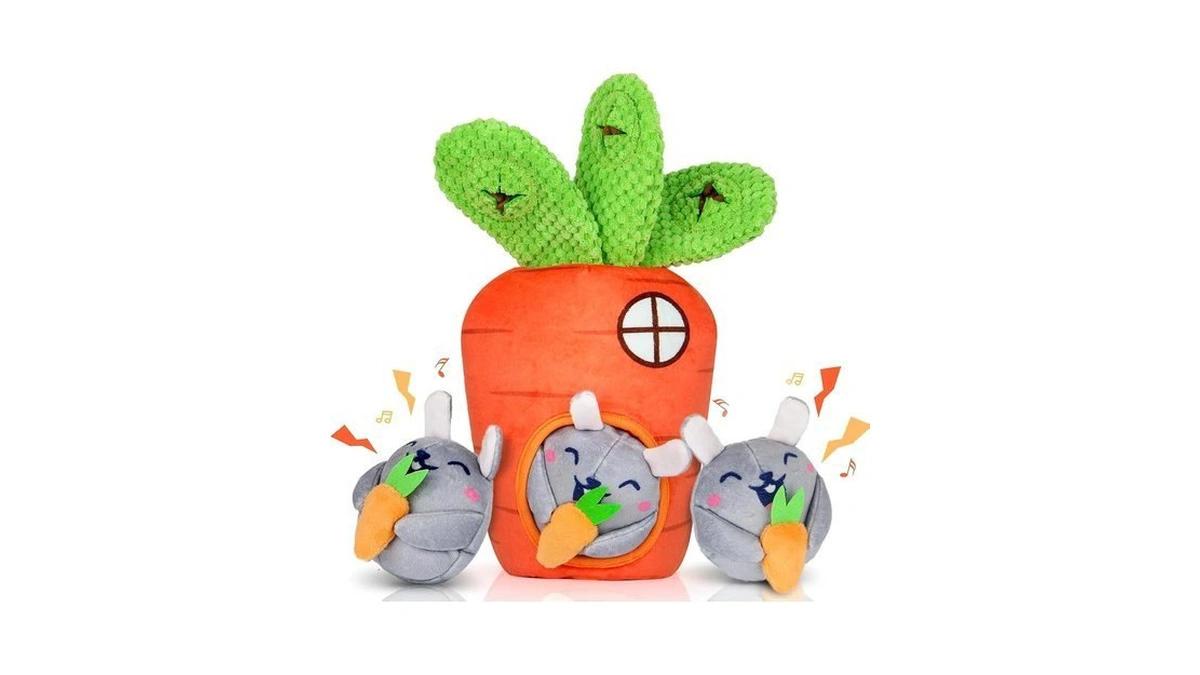 Globright Interactive Hide And Seek Squeaky Dog Plush Toy For