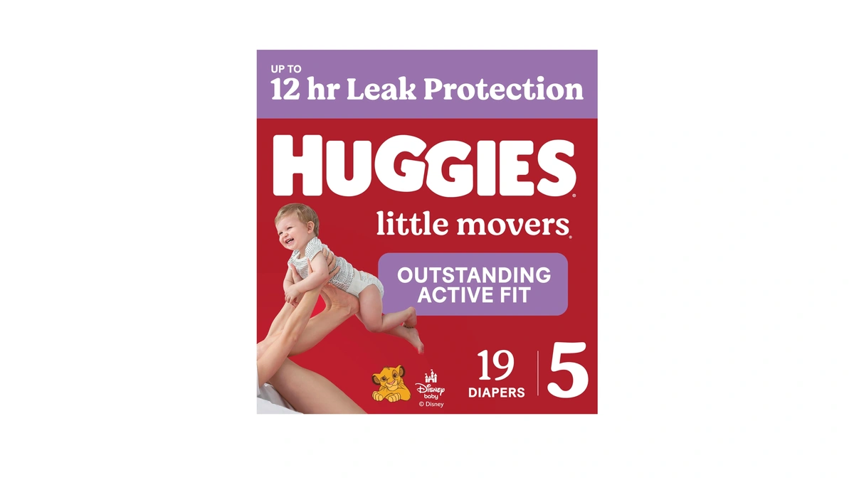 Huggies Little Movers Diapers Size 5, 19 Count
