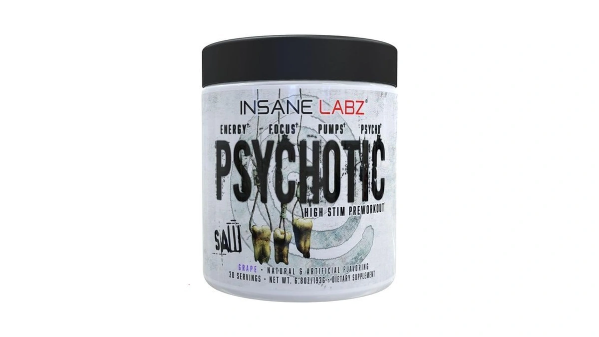 Insane Labz Psychotic Saw, High Stim Pre Workout Powder With