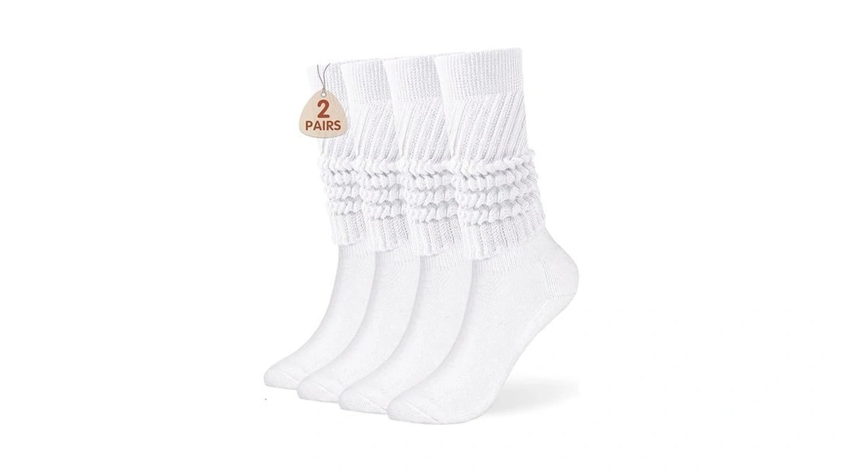 Buauty Slouch Socks For Women, Soft Extra Long Chunky Scrunch
