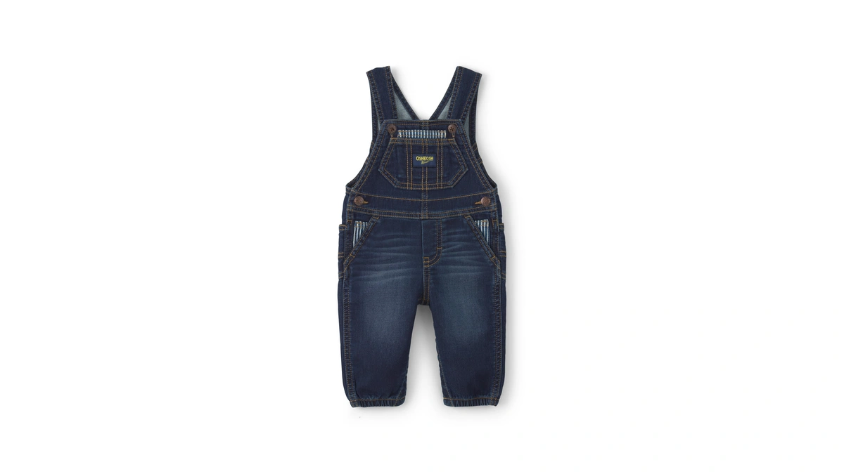 Oshkosh B'gosh Boy World's Best Overalls, Dark Wash Denim Blue,