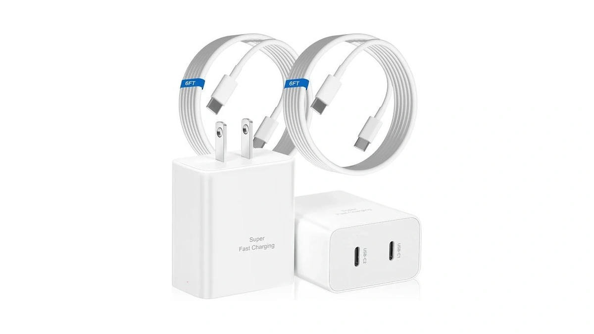 45w Super Fast Charger Usb C For Samsung,2pack Dual Port