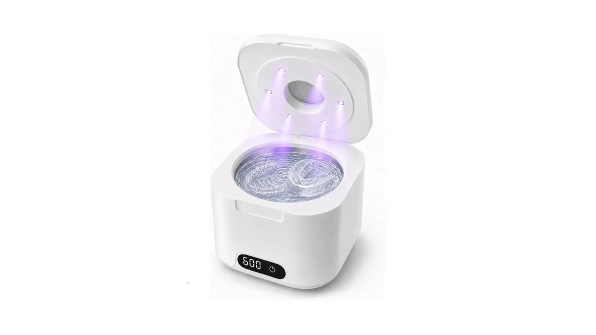 Ultrasonic Retainer Cleaner Machine With Uv Light, 49khz Dental Pod