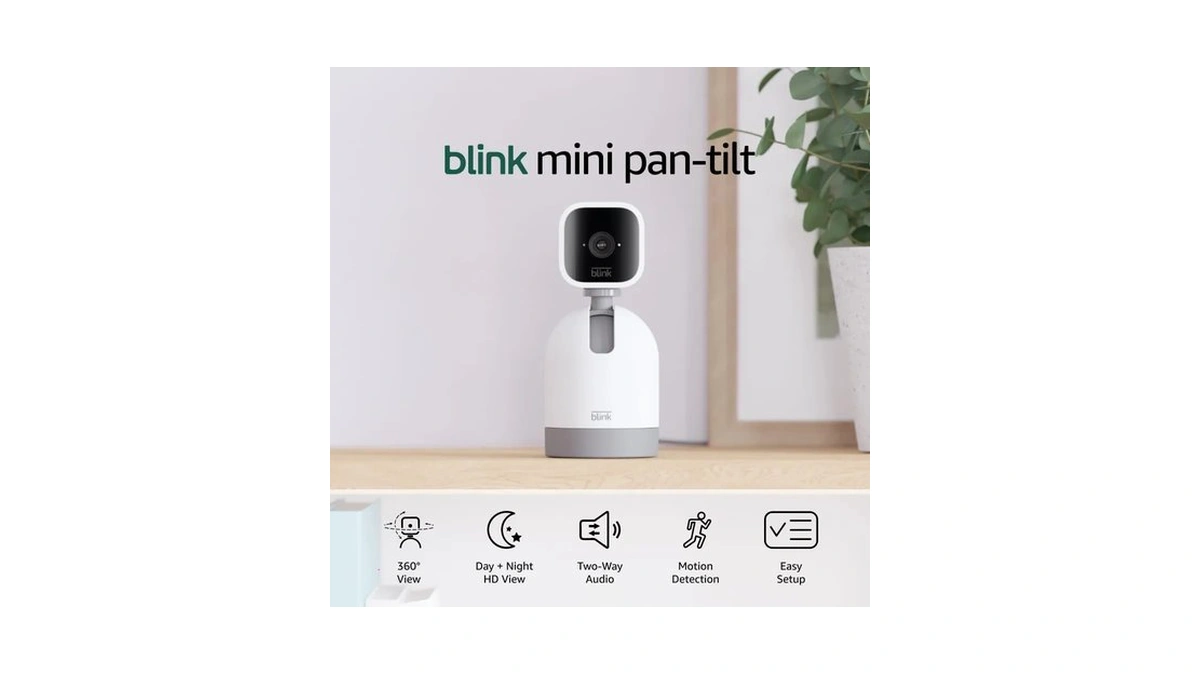 Blink Mini Pan-tilt Camera (newest Model), Rotating Indoor Plug-in Smart