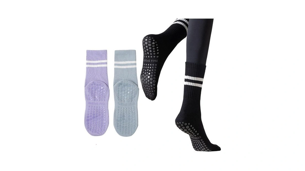 Nncevm Pilates Socks For Women Non Slip Grip Socks 3