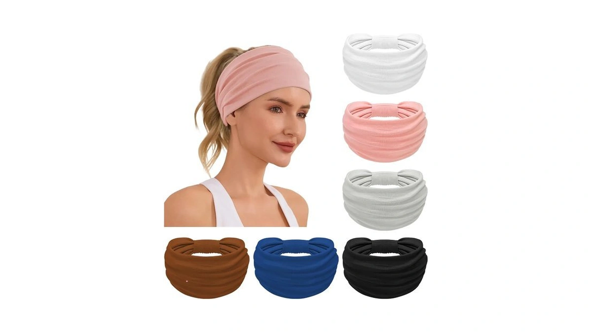 6pcs Wide Headbands For Womens Hair Bands Non Slip Boho