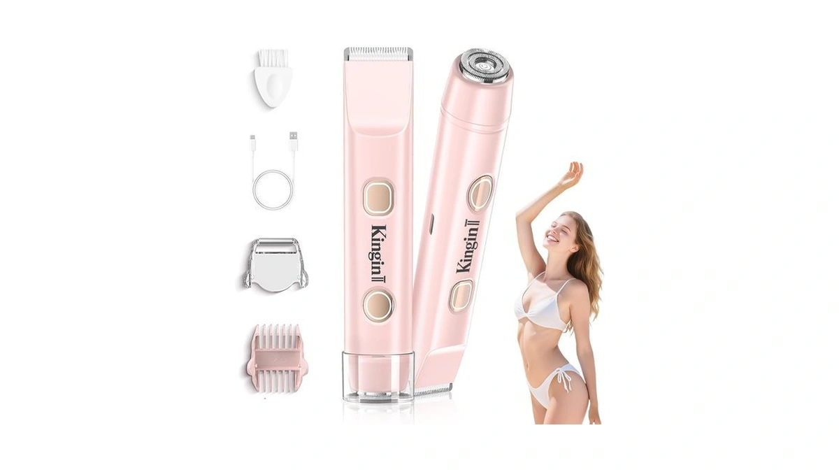 Bikini Trimmer For Women, 2 In 1 Dual Head Electric