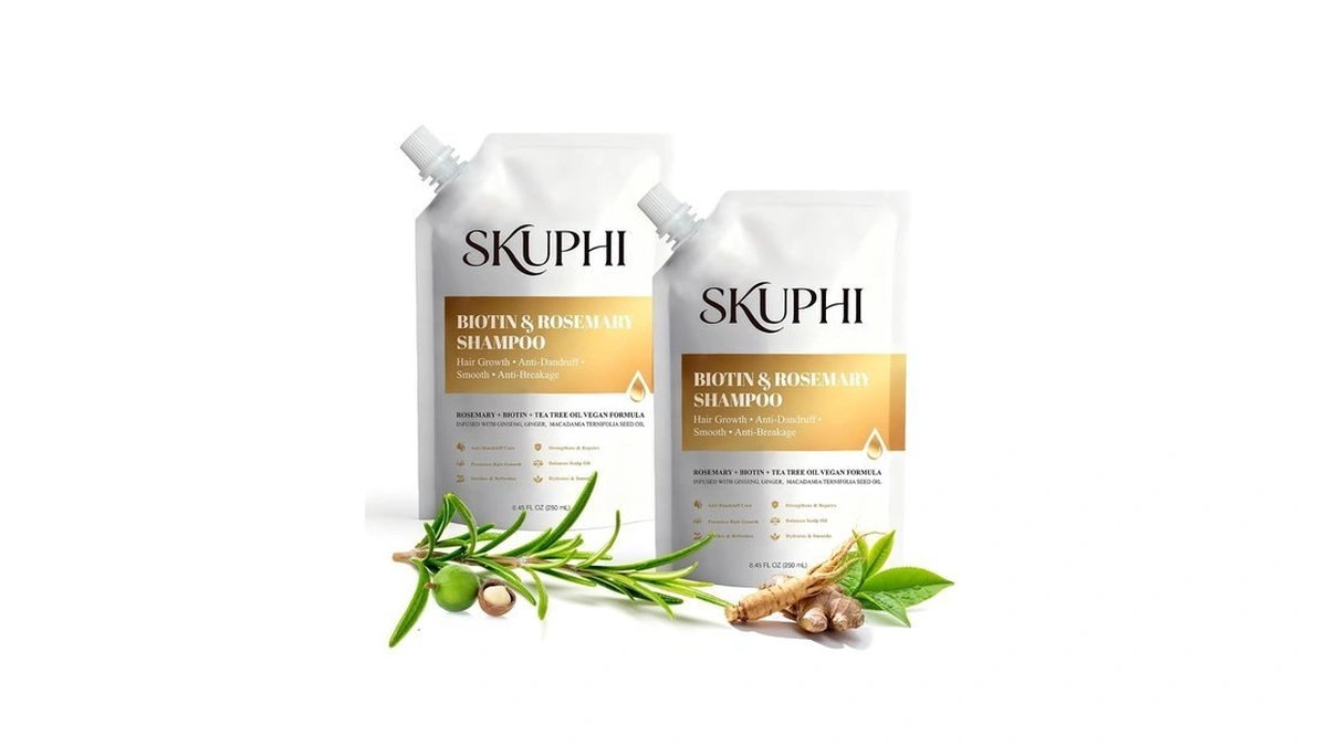 Skuphi Rosemary Amino Acid Shampoo, Biotin Hair Growth Shampoo For