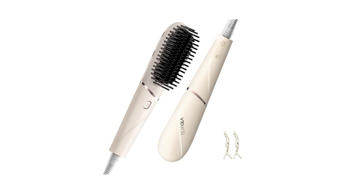 Hair Straightener Brush, Portable Ionic Hair Straighteners For Women 20s