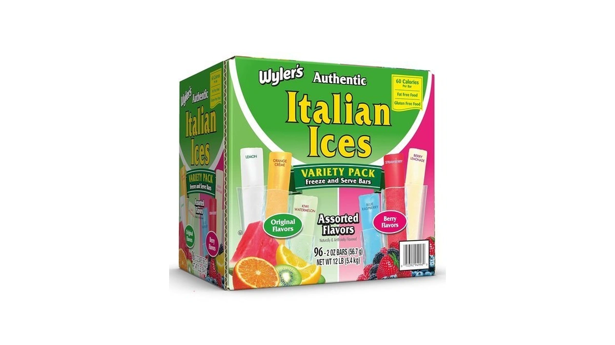 Wyler's Authentic Italian Ice Freezer Pops, Variety Pack, 96 Count