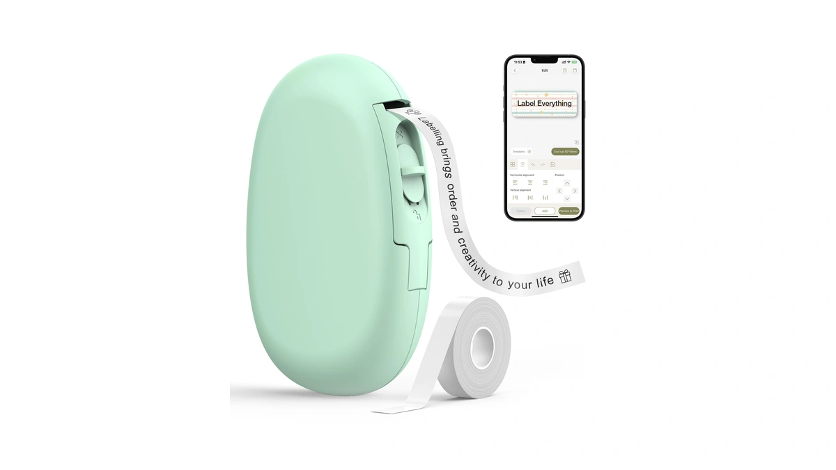 Supvan E10 Bluetooth Label Maker Machine With Tape, Green