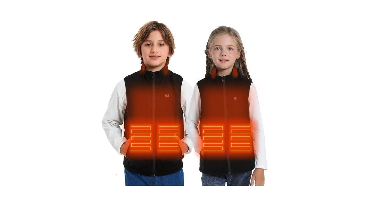 Ventrollo Kids Heated Fleece Vest With Battery Pack, 9 Heating