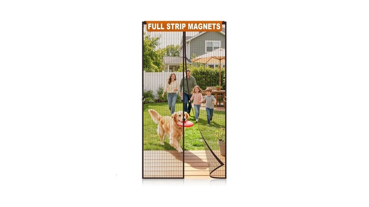 Magnetic Screen Door Mesh, Easy Install, Heavy Duty Fiberglass,self Sealing